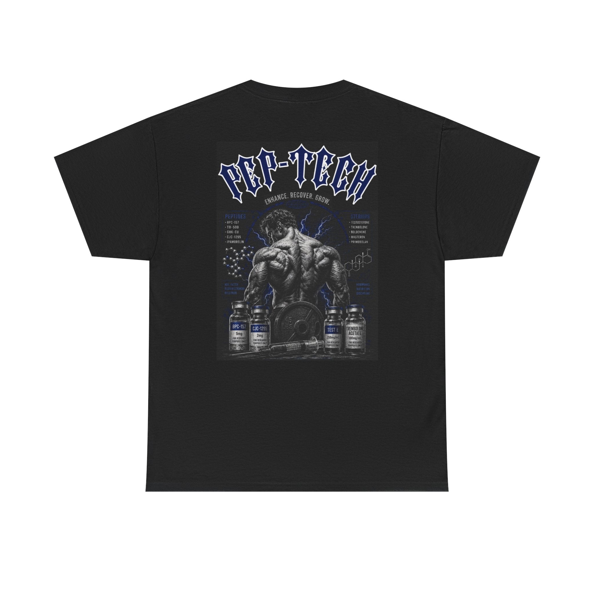 Pep-Tech Muscle Tee — Bodybuilding Supplement Graphic T-Shirt