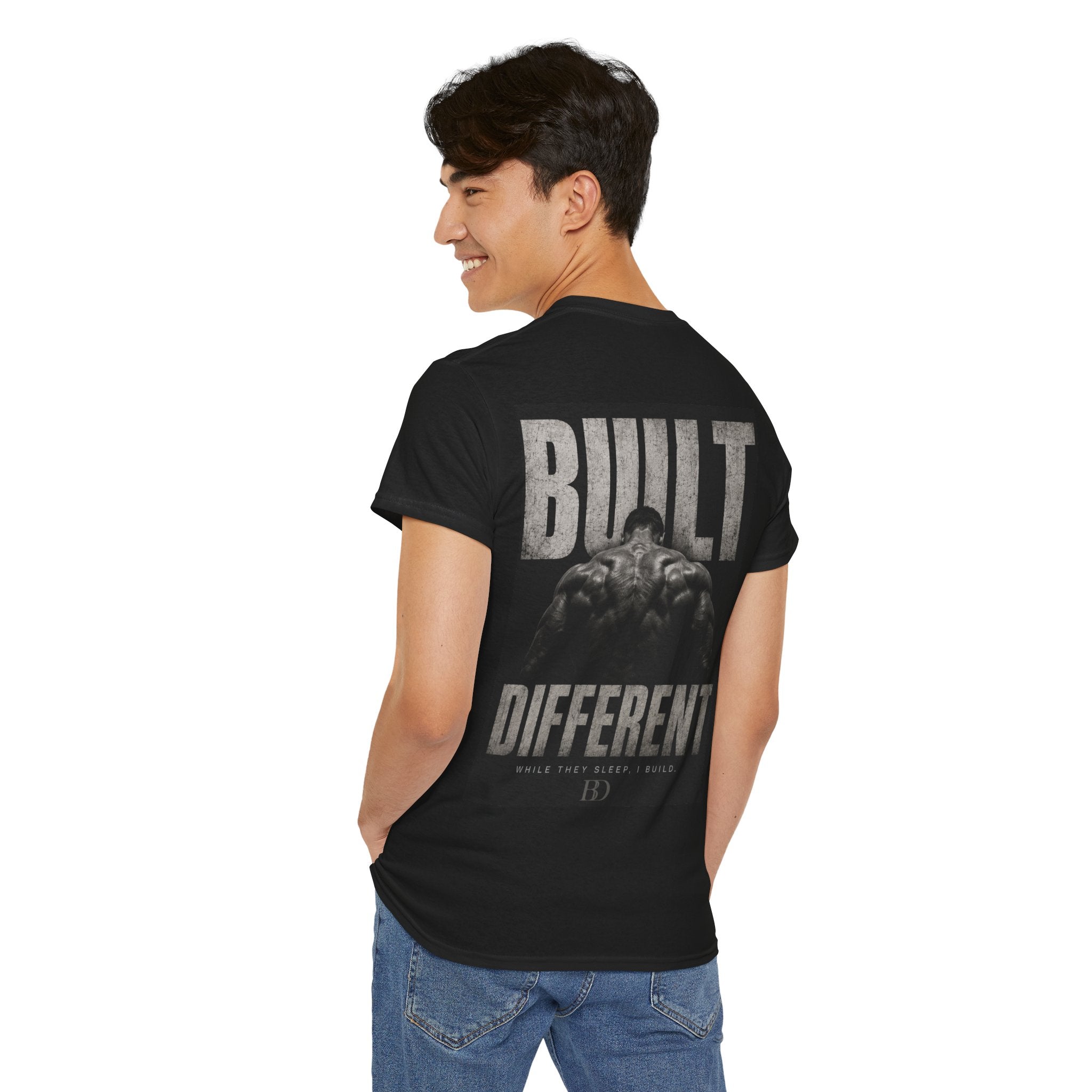 Built Different T-Shirt — Motivational Fitness Tee with ‘Built Different’ Graphic