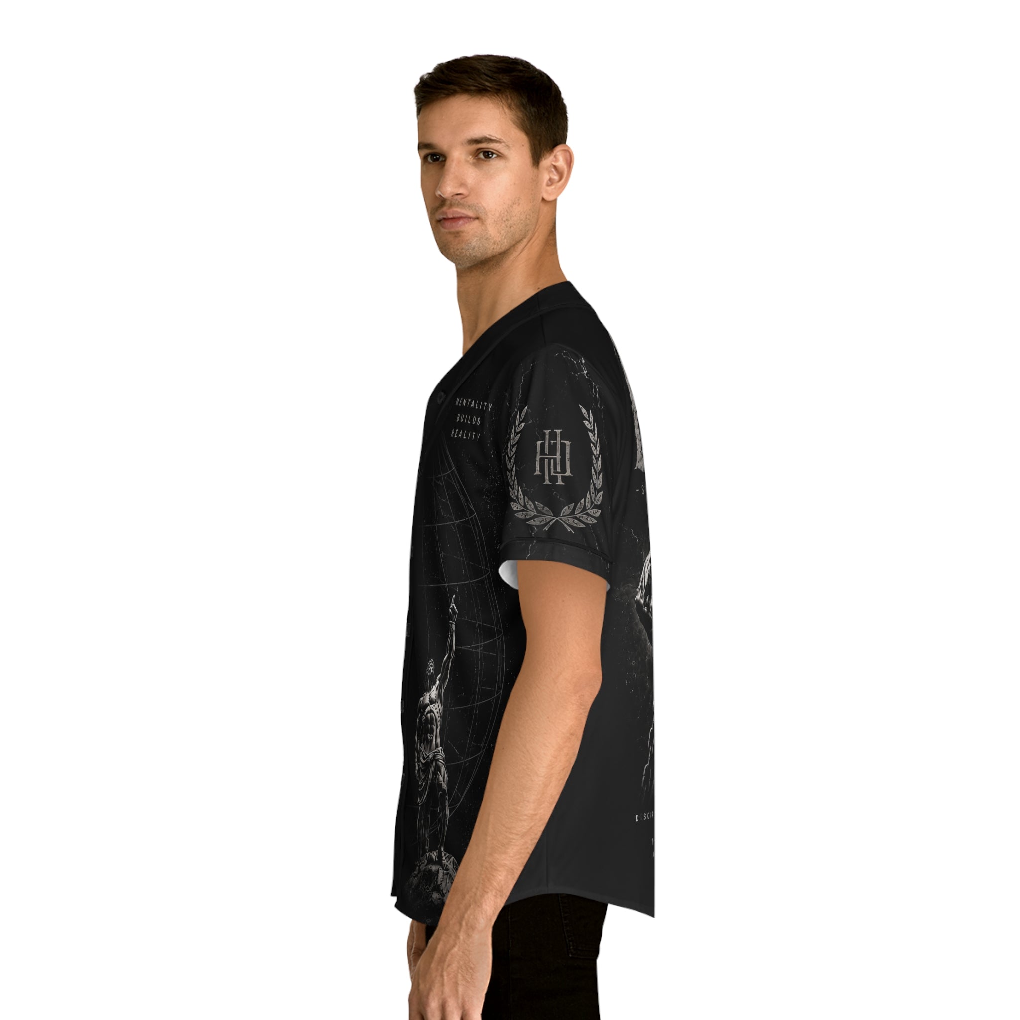 Black Marble Sleeve Baseball Jersey