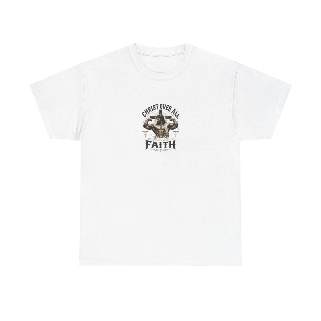 Faith Muscle T-Shirt — "Built by Faith" Christian Gym Tee