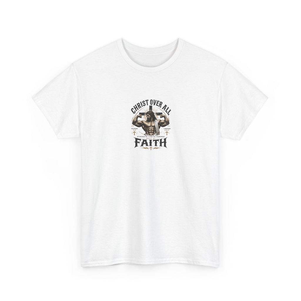 Faith Muscle T-Shirt — "Built by Faith" Christian Gym Tee