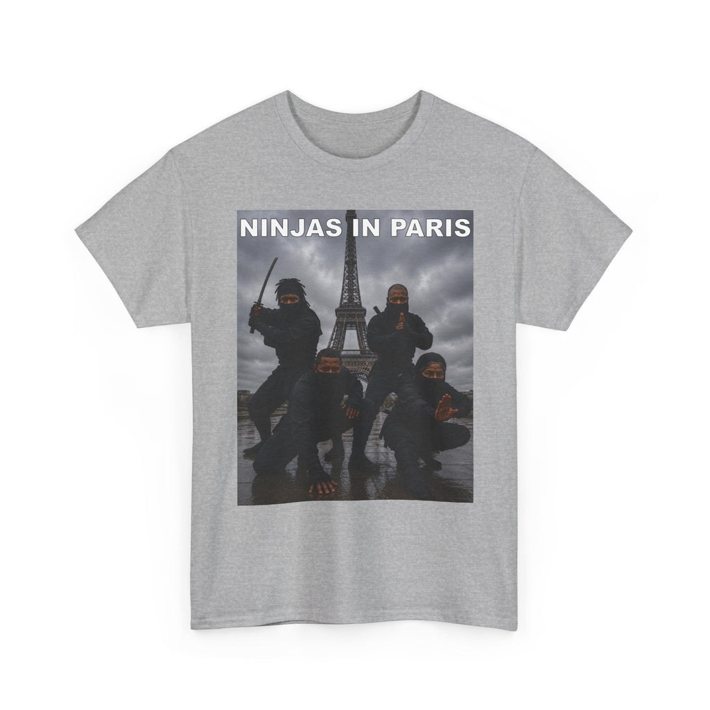 Ninjas in Paris Graphic Tee — Photo Print Eiffel Tower T‑Shirt