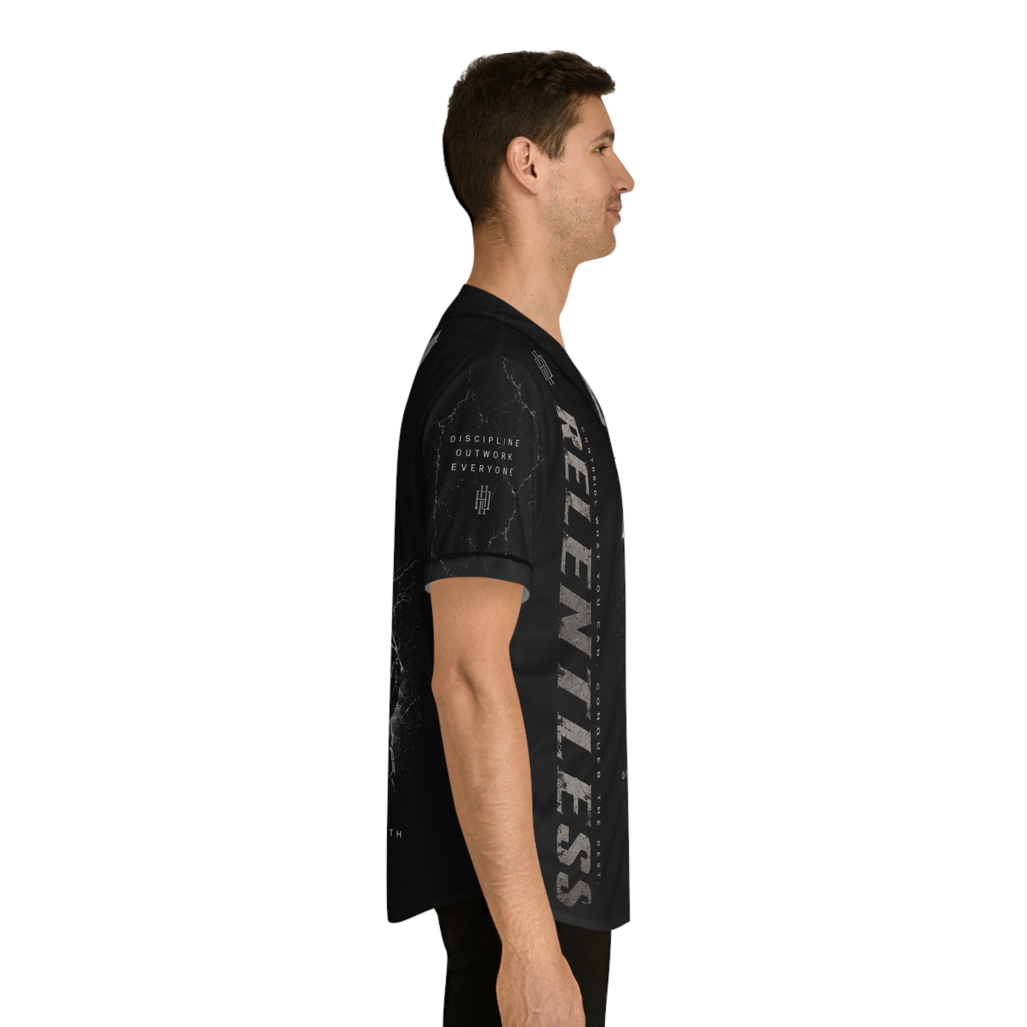 Black Marble Sleeve Baseball Jersey