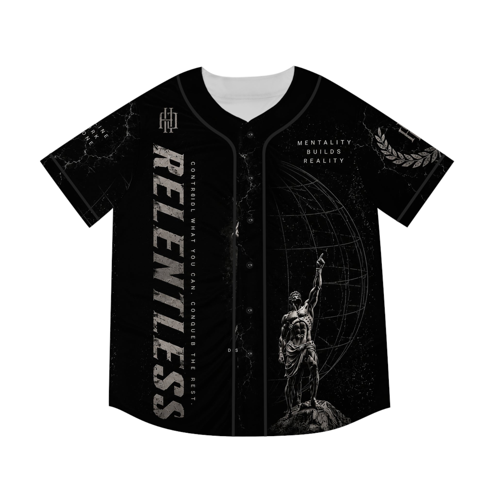 Black Marble Sleeve Baseball Jersey