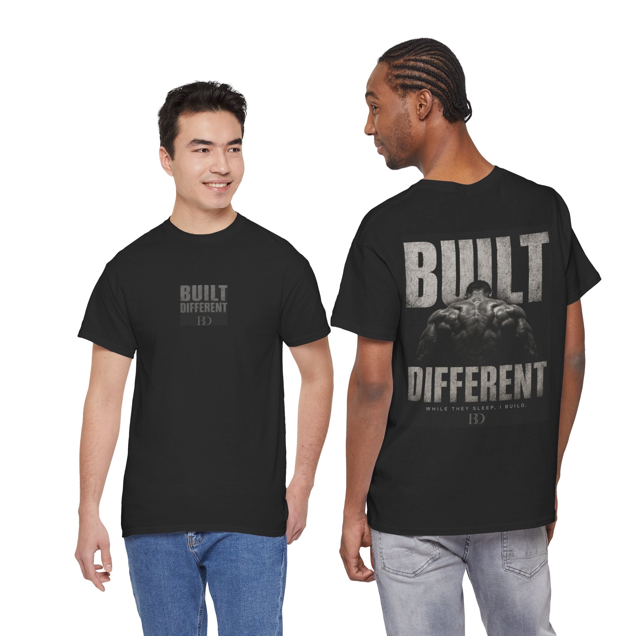 Built Different T-Shirt — Motivational Fitness Tee with ‘Built Different’ Graphic